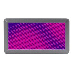 Retro Halftone Pink On Blue Memory Card Reader (mini)