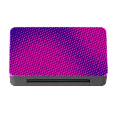 Retro Halftone Pink On Blue Memory Card Reader With Cf