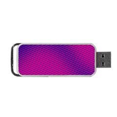 Retro Halftone Pink On Blue Portable Usb Flash (two Sides)