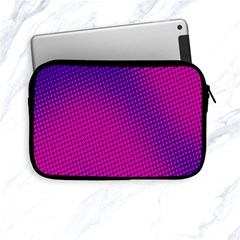 Retro Halftone Pink On Blue Apple Ipad Mini Zipper Cases by Simbadda