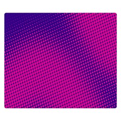 Retro Halftone Pink On Blue Double Sided Flano Blanket (small)  by Simbadda