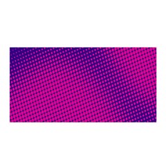 Retro Halftone Pink On Blue Satin Wrap by Simbadda