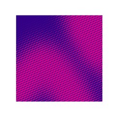 Retro Halftone Pink On Blue Small Satin Scarf (square)