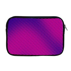 Retro Halftone Pink On Blue Apple Macbook Pro 17  Zipper Case