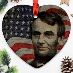 Lincoln Day  Ornament (heart)