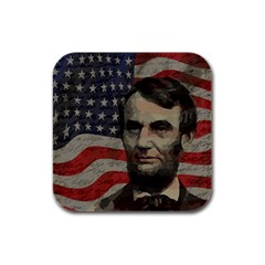 Lincoln Day  Rubber Square Coaster (4 Pack)  by Valentinaart