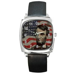 Lincoln Day  Square Metal Watch by Valentinaart