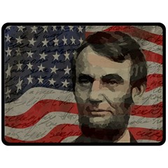 Lincoln Day  Fleece Blanket (large)  by Valentinaart