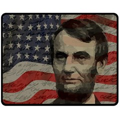 Lincoln Day  Fleece Blanket (medium) 