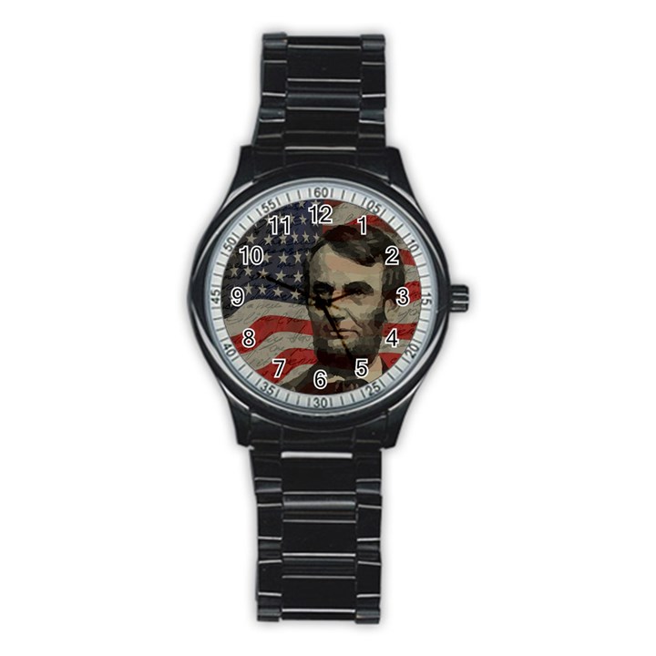 Lincoln day  Stainless Steel Round Watch