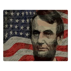 Lincoln Day  Double Sided Flano Blanket (large)  by Valentinaart