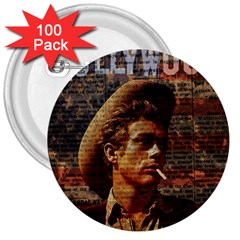 James Dean   3  Buttons (100 Pack) 