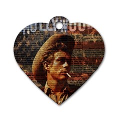 James Dean   Dog Tag Heart (two Sides) by Valentinaart