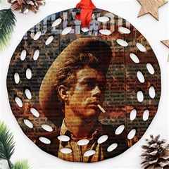 James Dean   Round Filigree Ornament (two Sides) by Valentinaart