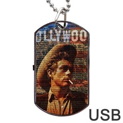 James Dean   Dog Tag Usb Flash (one Side) by Valentinaart