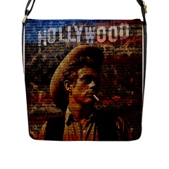 James Dean   Flap Messenger Bag (l)  by Valentinaart