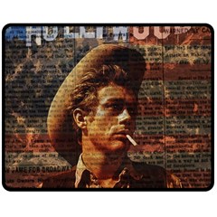 James Dean   Double Sided Fleece Blanket (medium)  by Valentinaart