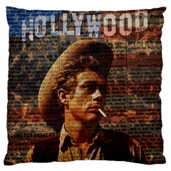 James Dean   Large Flano Cushion Case (one Side) by Valentinaart