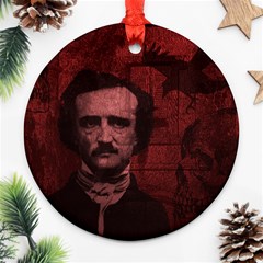 Edgar Allan Poe  Ornament (round) by Valentinaart