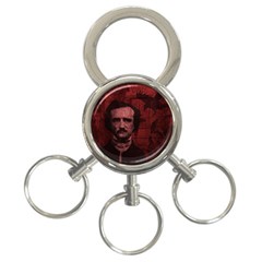 Edgar Allan Poe  3-ring Key Chains by Valentinaart