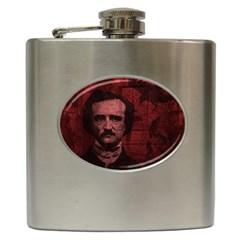 Edgar Allan Poe  Hip Flask (6 Oz) by Valentinaart