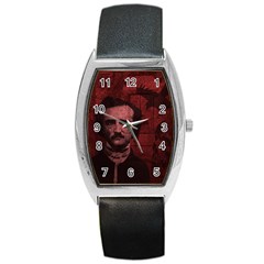 Edgar Allan Poe  Barrel Style Metal Watch by Valentinaart