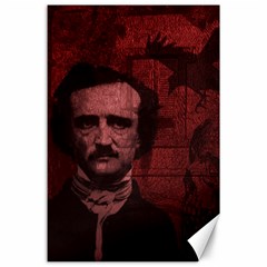 Edgar Allan Poe  Canvas 24  X 36  by Valentinaart