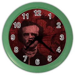 Edgar Allan Poe  Color Wall Clocks by Valentinaart