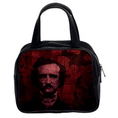 Edgar Allan Poe  Classic Handbags (2 Sides) by Valentinaart