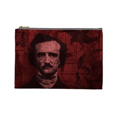 Edgar Allan Poe  Cosmetic Bag (large)  by Valentinaart