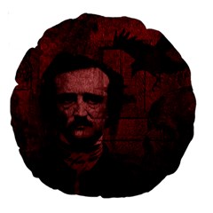 Edgar Allan Poe  Large 18  Premium Round Cushions by Valentinaart