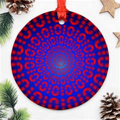 Binary Code Optical Illusion Rotation Ornament (round)