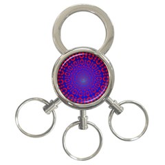 Binary Code Optical Illusion Rotation 3-ring Key Chains by Simbadda