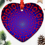 Binary Code Optical Illusion Rotation Heart Ornament (Two Sides) Front