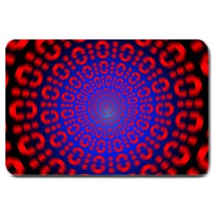 Binary Code Optical Illusion Rotation Large Doormat  by Simbadda