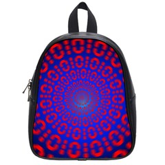 Binary Code Optical Illusion Rotation School Bags (small)  by Simbadda