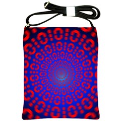 Binary Code Optical Illusion Rotation Shoulder Sling Bags by Simbadda