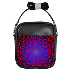 Binary Code Optical Illusion Rotation Girls Sling Bags by Simbadda