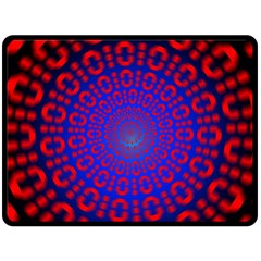 Binary Code Optical Illusion Rotation Fleece Blanket (large)  by Simbadda