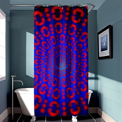 Binary Code Optical Illusion Rotation Shower Curtain 36  X 72  (stall)  by Simbadda