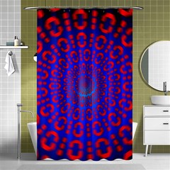 Binary Code Optical Illusion Rotation Shower Curtain 48  X 72  (small) 