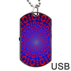 Binary Code Optical Illusion Rotation Dog Tag Usb Flash (one Side) by Simbadda