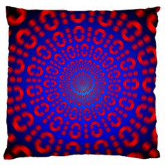 Binary Code Optical Illusion Rotation Large Cushion Case (one Side) by Simbadda