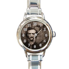 Edgar Allan Poe  Round Italian Charm Watch by Valentinaart