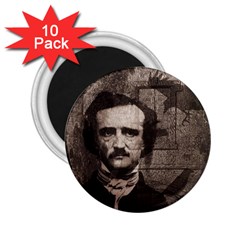 Edgar Allan Poe  2 25  Magnets (10 Pack)  by Valentinaart