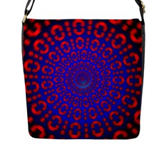 Binary Code Optical Illusion Rotation Flap Messenger Bag (l)  by Simbadda