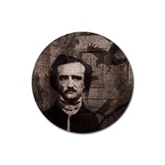 Edgar Allan Poe  Rubber Round Coaster (4 Pack)  by Valentinaart