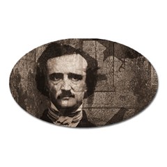 Edgar Allan Poe  Oval Magnet by Valentinaart