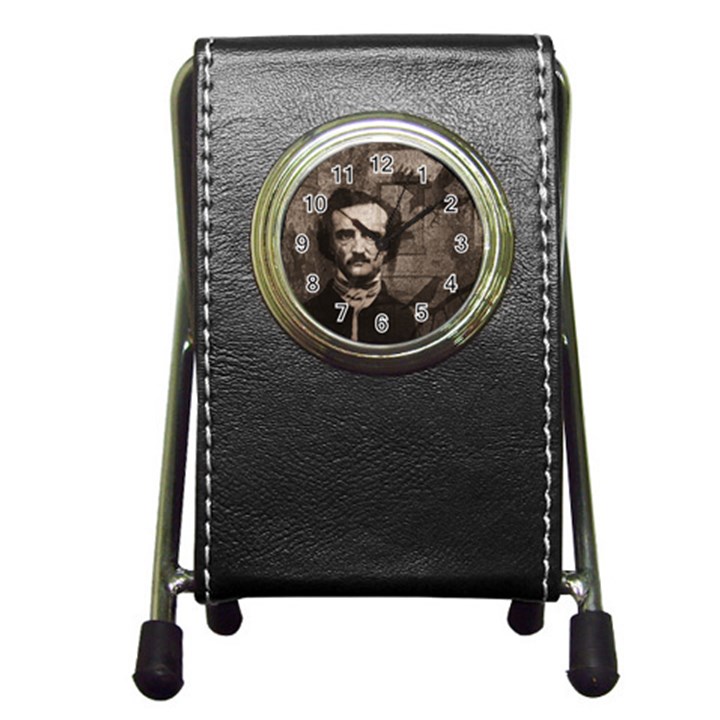 Edgar Allan Poe  Pen Holder Desk Clocks