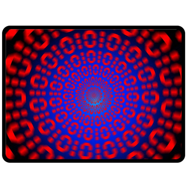 Binary Code Optical Illusion Rotation Double Sided Fleece Blanket (Large) 